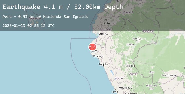 Map of PERU-ECUADOR BORDER REGION