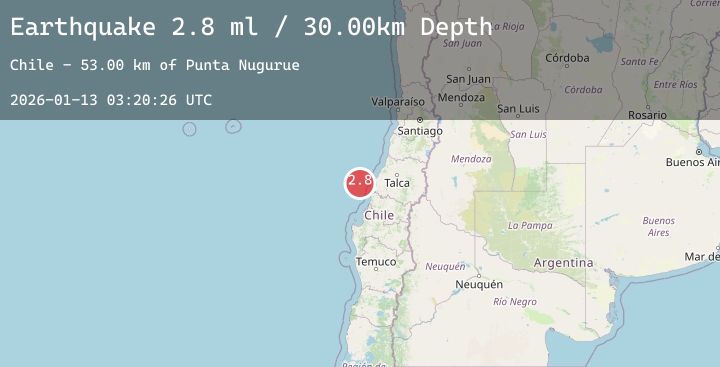 Map of OFFSHORE MAULE, CHILE