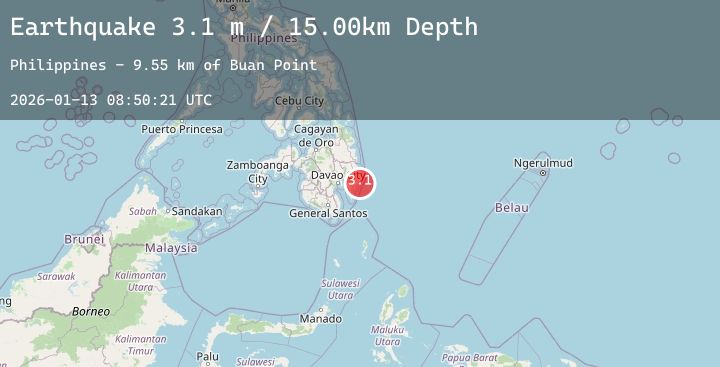 Map of MINDANAO, PHILIPPINES