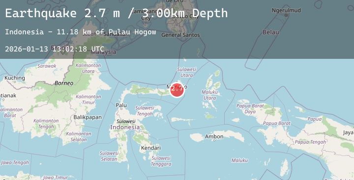 Map of MINAHASA, SULAWESI, INDONESIA