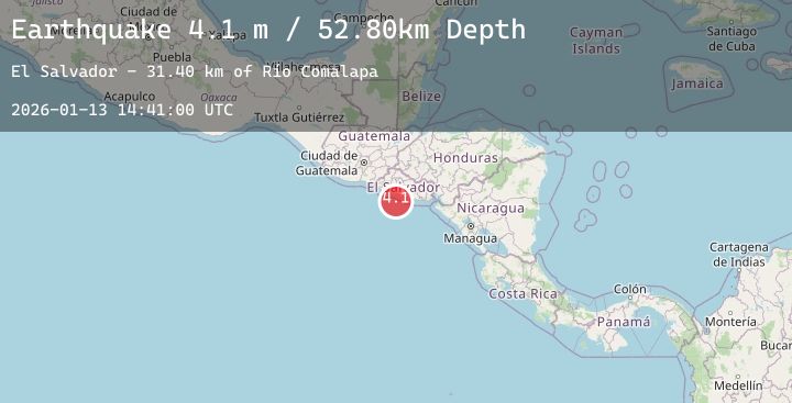 Map of OFFSHORE EL SALVADOR