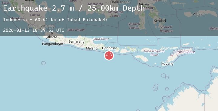 Map of SOUTH OF BALI, INDONESIA