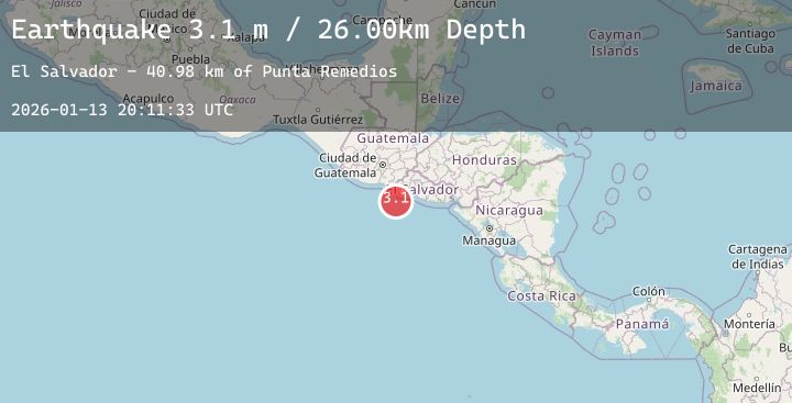 Map of OFFSHORE EL SALVADOR