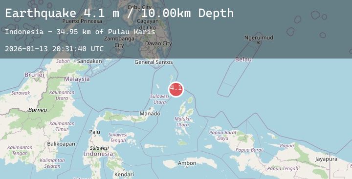 Map of KEPULAUAN TALAUD, INDONESIA