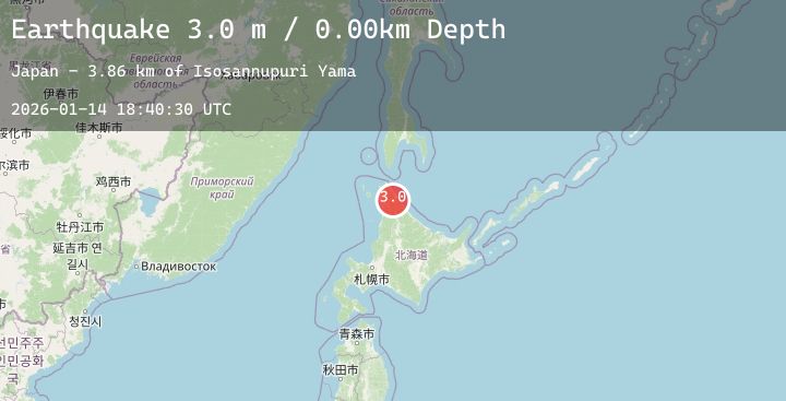 Map of HOKKAIDO, JAPAN REGION