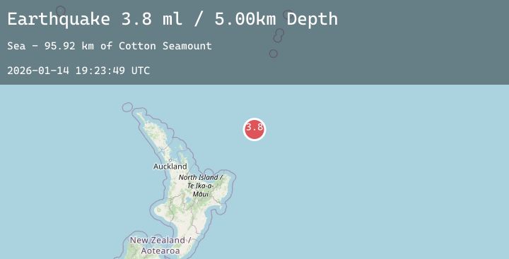 Map of OFF E. COAST OF N. ISLAND, N.Z.