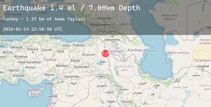 Map of EASTERN TURKEY