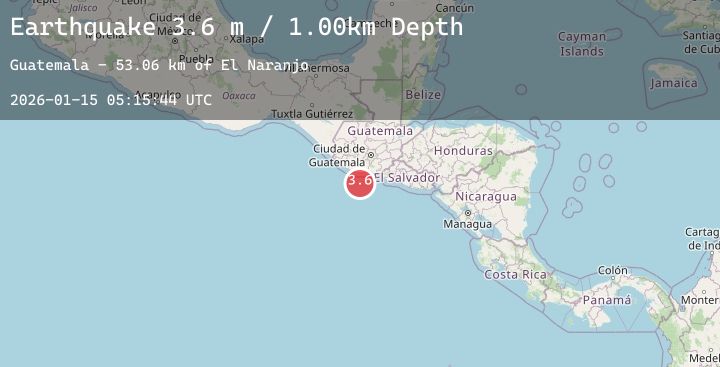 Map of OFFSHORE GUATEMALA