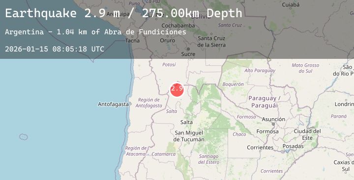 Map of JUJUY, ARGENTINA