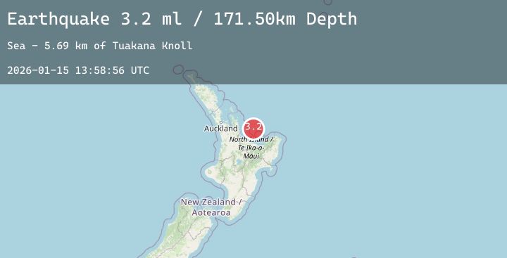Map of NORTH ISLAND OF NEW ZEALAND