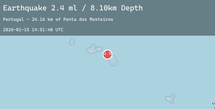 Map of AZORES ISLANDS, PORTUGAL