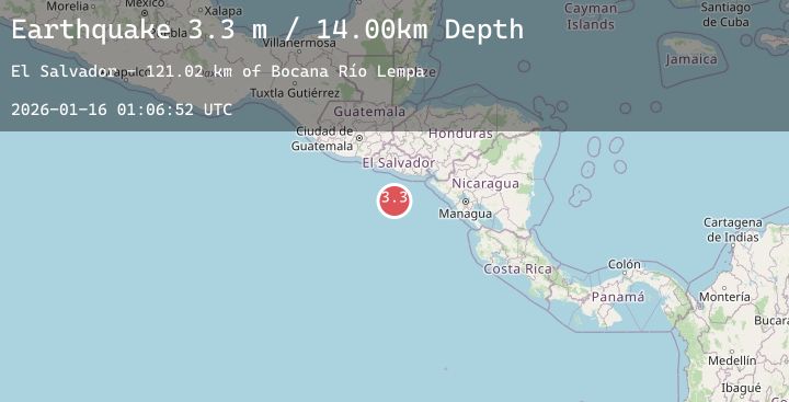Map of OFF THE COAST OF EL SALVADOR