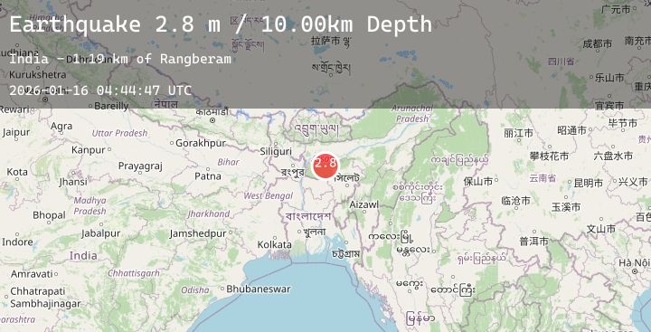 Map of MEGHALAYA, INDIA REGION