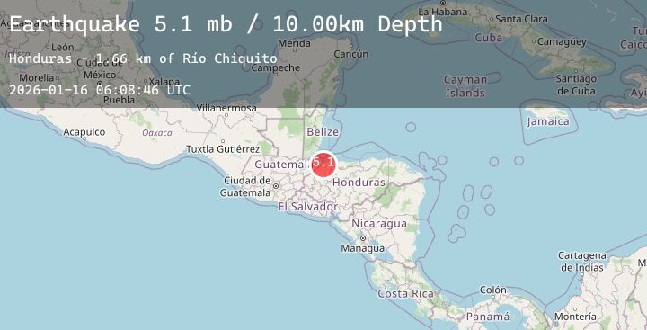 Map of GULF OF HONDURAS