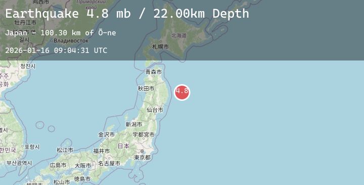 Map of OFF EAST COAST OF HONSHU, JAPAN