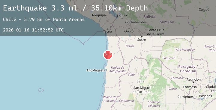 Map of OFFSHORE ANTOFAGASTA, CHILE