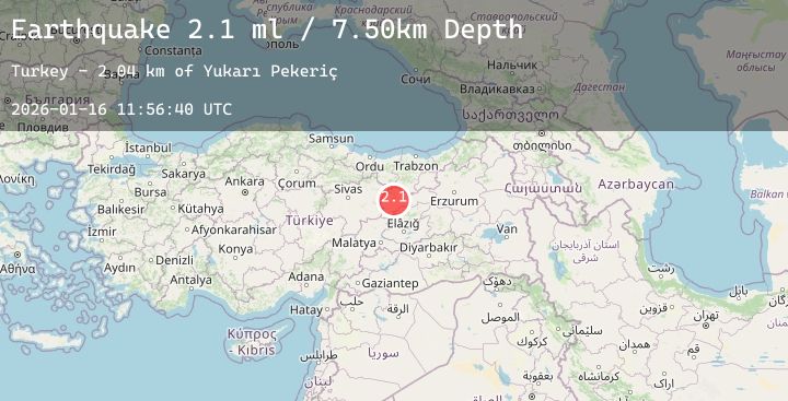 Map of EASTERN TURKEY