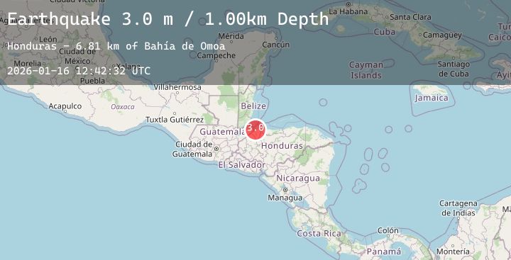 Map of GULF OF HONDURAS