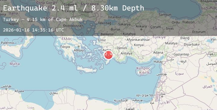 Map of DODECANESE IS.-TURKEY BORDER REG