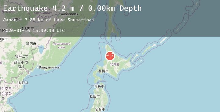Map of HOKKAIDO, JAPAN REGION
