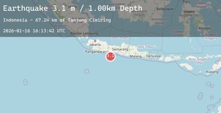 Map of JAVA, INDONESIA