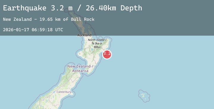 Map of OFF E. COAST OF N. ISLAND, N.Z.
