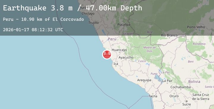 Map of NEAR COAST OF CENTRAL PERU
