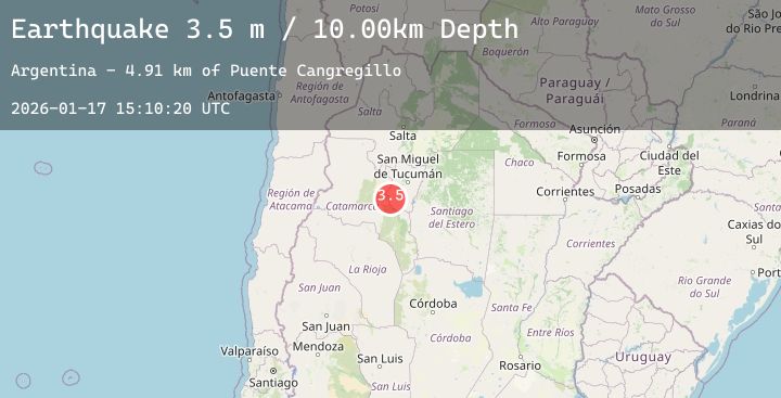 Map of TUCUMAN, ARGENTINA