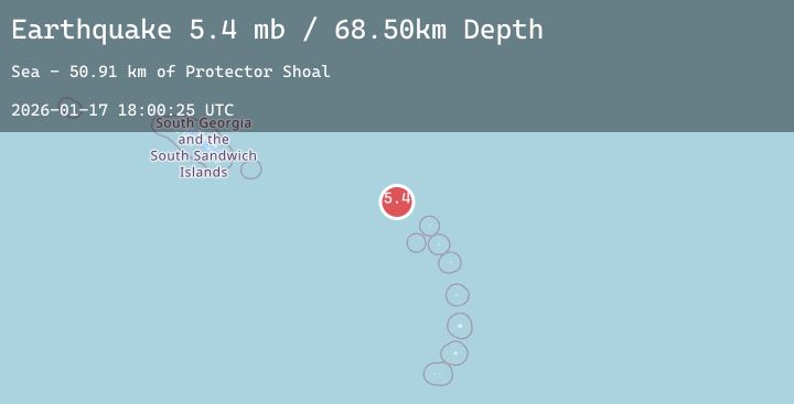 Map of SOUTH SANDWICH ISLANDS REGION
