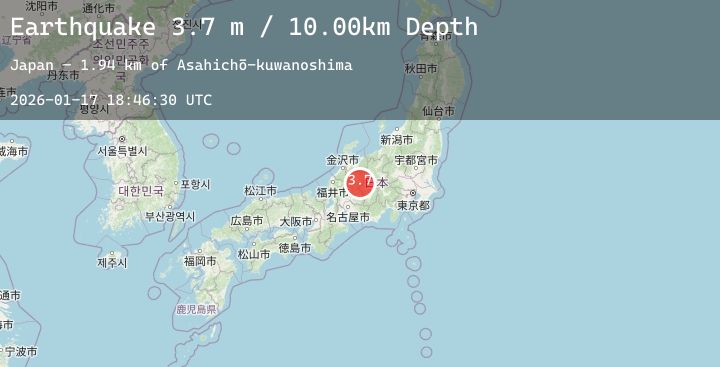Map of EASTERN HONSHU, JAPAN