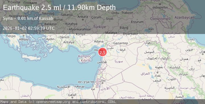 Map of NEAR THE COAST OF SYRIA