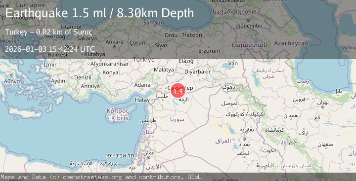 Map of TURKEY-SYRIA BORDER REGION