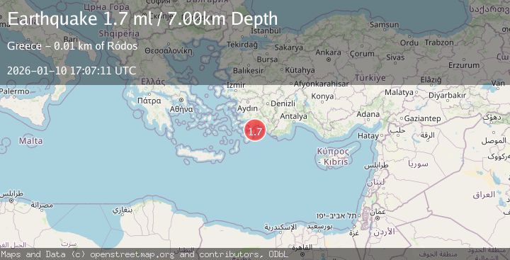 Map of DODECANESE IS.-TURKEY BORDER REG