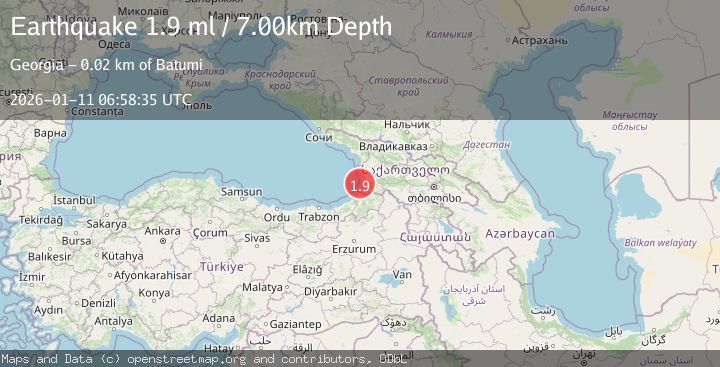 Map of BLACK SEA, OFFSHORE GEORGIA
