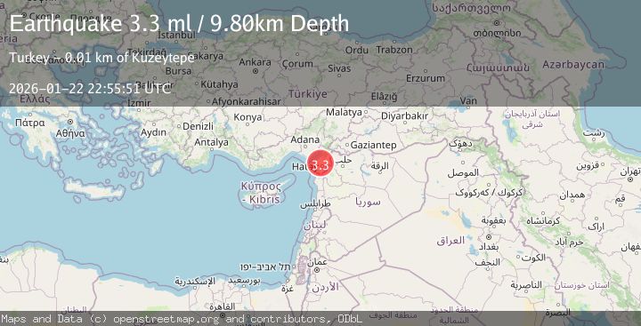 Map of TURKEY-SYRIA BORDER REGION