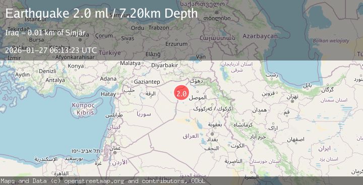 Map of SYRIA-IRAQ BORDER REGION