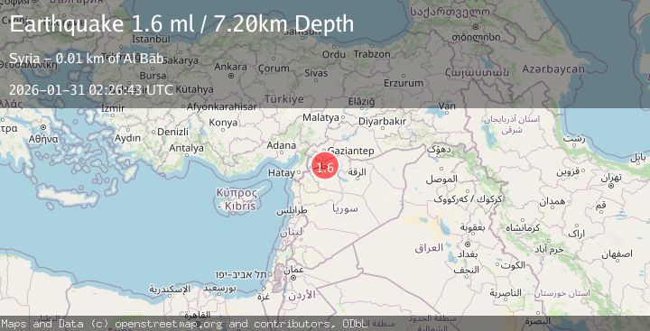 Map of TURKEY-SYRIA BORDER REGION