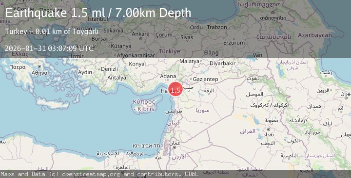 Map of TURKEY-SYRIA BORDER REGION