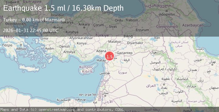 Map of TURKEY-SYRIA BORDER REGION