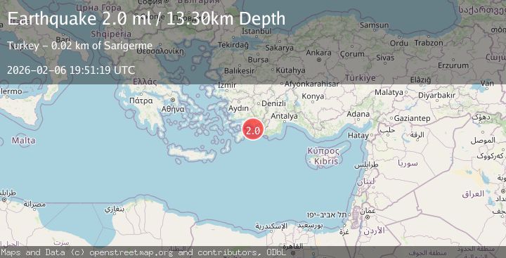 Map of DODECANESE IS.-TURKEY BORDER REG