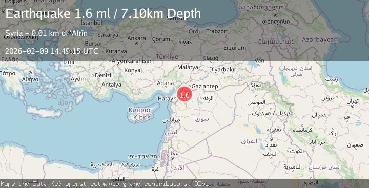 Map of TURKEY-SYRIA BORDER REGION
