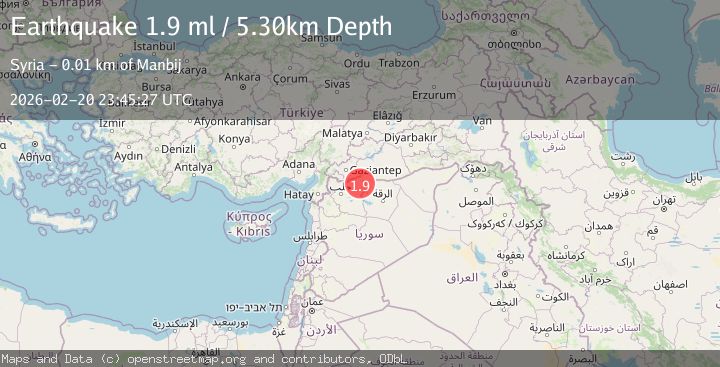 Map of TURKEY-SYRIA BORDER REGION