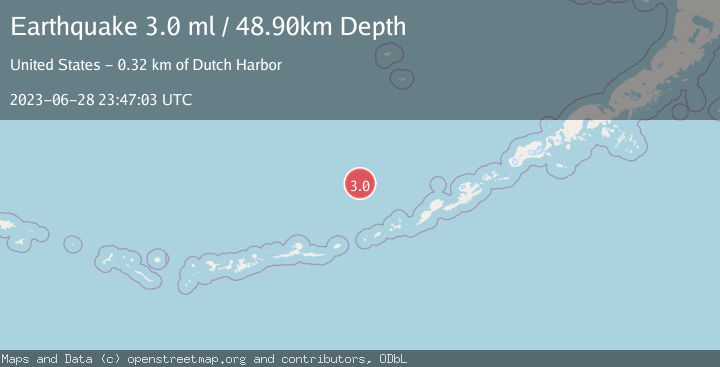 Map of FOX ISLANDS, ALEUTIAN ISLANDS