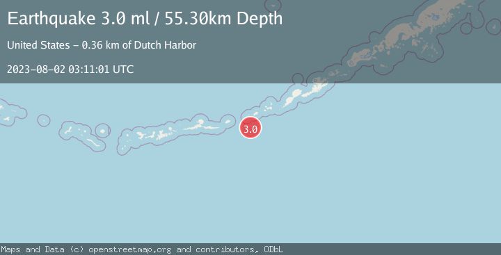 Map of FOX ISLANDS, ALEUTIAN ISLANDS