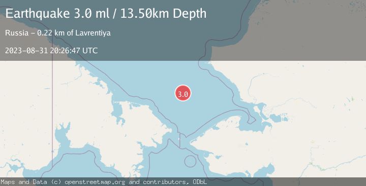 Map of BERING STRAIT
