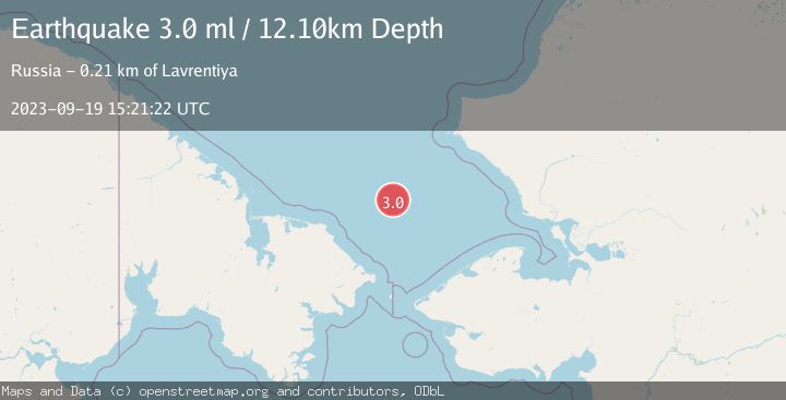 Map of BERING STRAIT