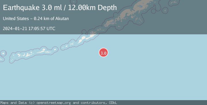 Map of SOUTH OF ALEUTIAN ISLANDS