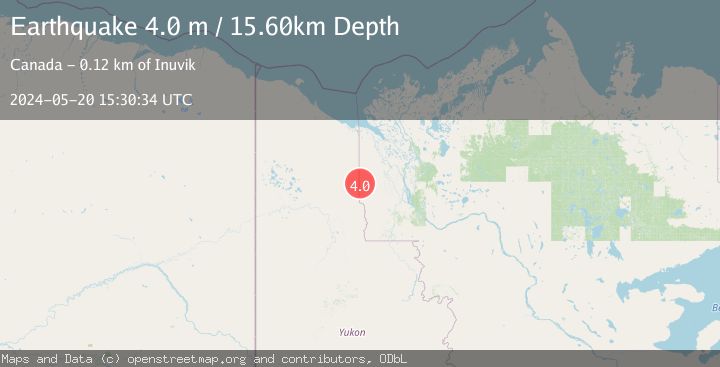 Map of NORTHERN YUKON TERRITORY, CANADA