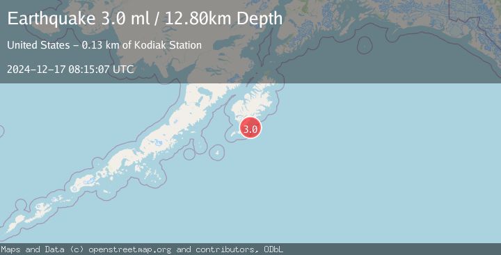 Map of KODIAK ISLAND REGION, ALASKA