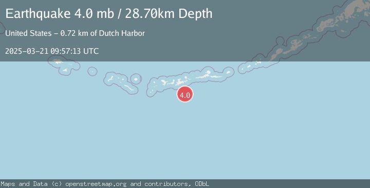 Map of ANDREANOF ISLANDS, ALEUTIAN IS.
